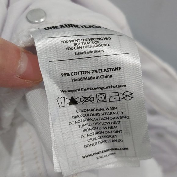 One Teaspoon White Freebird II Denim Jeans Size 25 - Picture 8 of 8